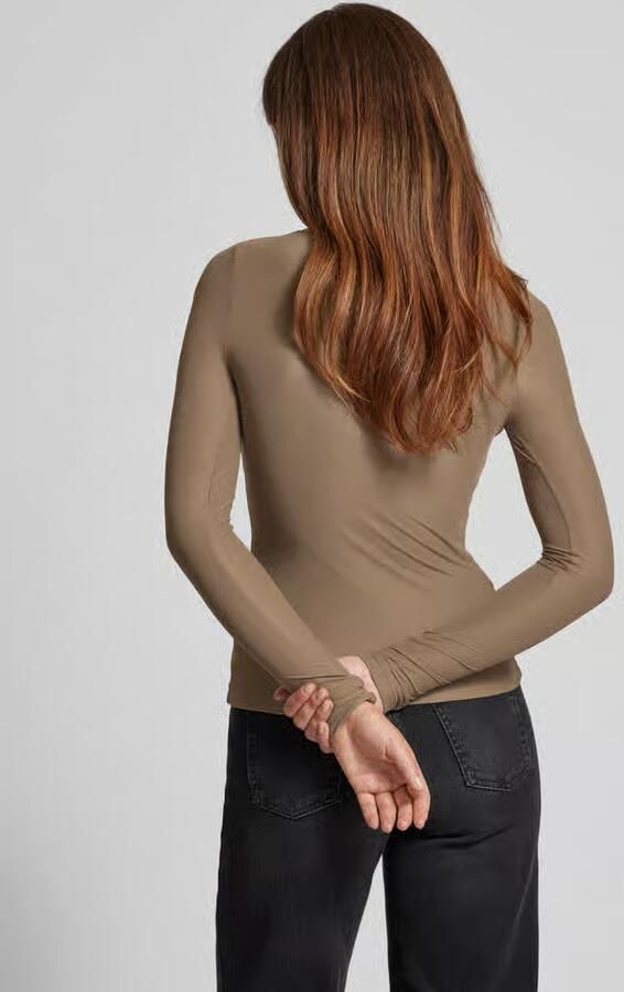 Guess Shirt met lange mouwen en druppelvormige hals model 'AMIRA'