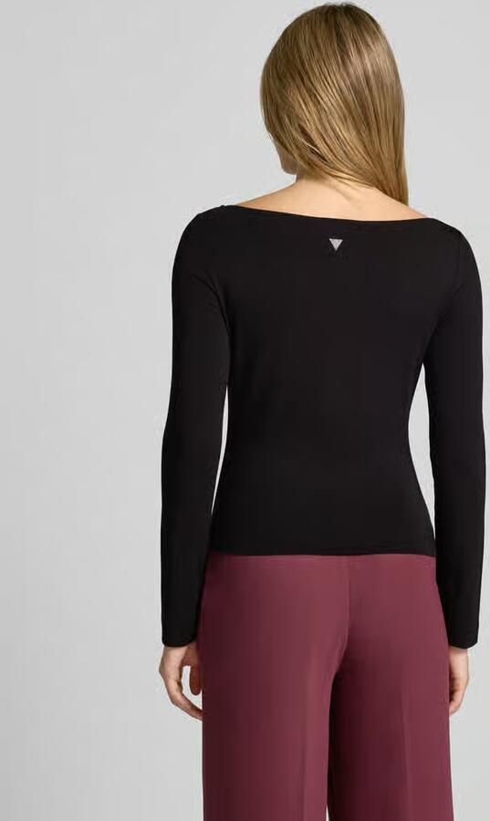 Guess Shirt met lange mouwen en geribde boothals