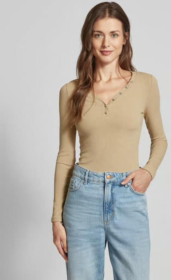 Guess Shirt met lange mouwen in riblook model 'KYLA' - Foto 2