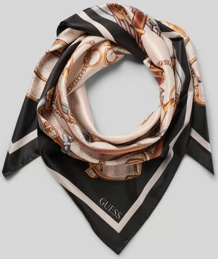 Guess Sjaal met logoprint model 'Kefiah'