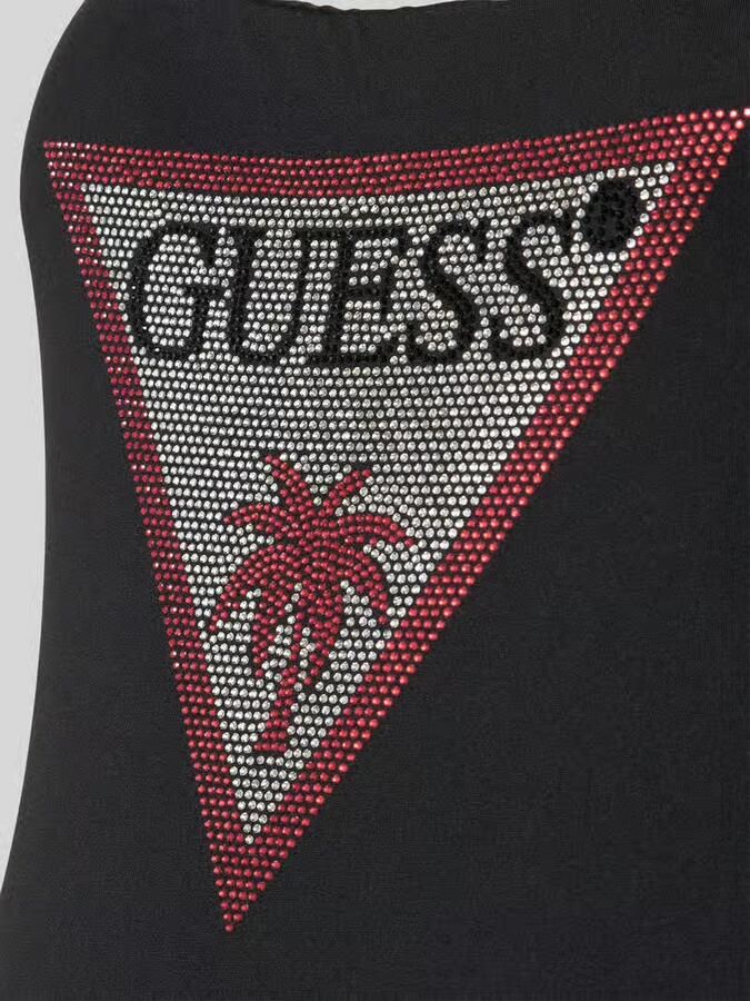 Guess Rhinestone One Piece Kostuum Black Dames