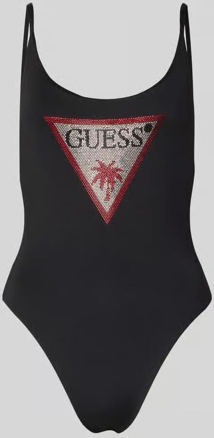 Guess Rhinestone One Piece Kostuum Black Dames - Foto 3