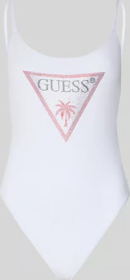 Guess Witte Rhinestone Driehoek Badpak White Dames - Foto 2