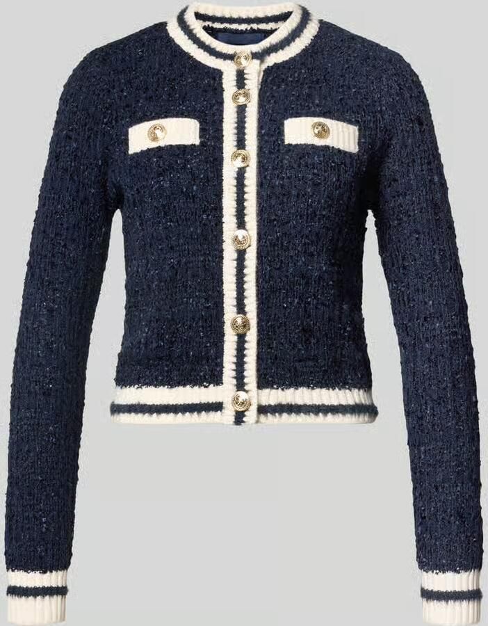 Guess Slim fit gebreid jack met knoopsluiting