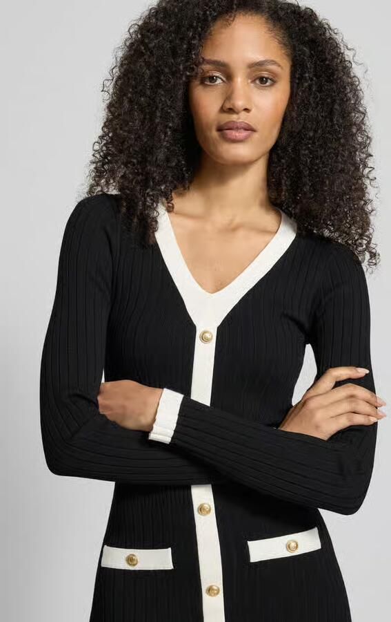 Guess Slim fit gebreide jurk van viscosemix model 'Laurel' - Foto 2