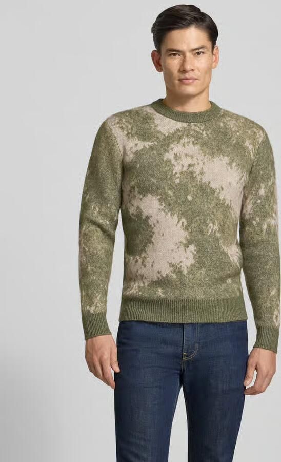 Guess Slim Fit gebreide pullover met ronde hals model 'NEVIL' - Foto 3