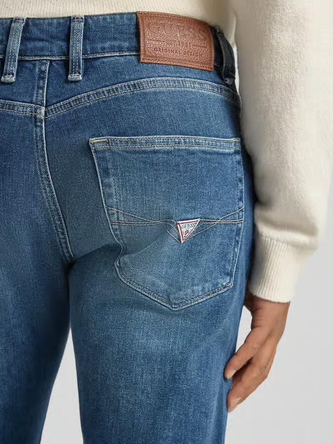 Guess Donkerblauwe Slim Fit Klassieke 5-Pocket Jeans Blue Heren
