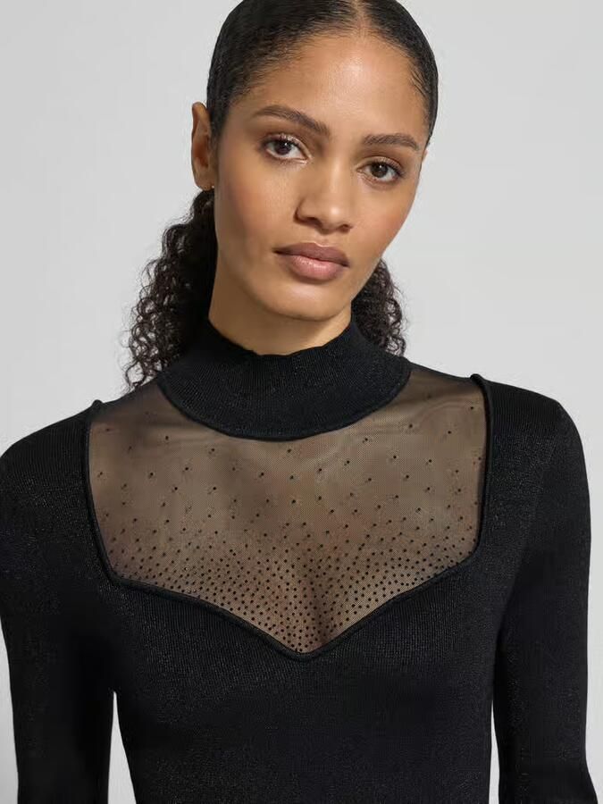 Guess Slim fit jurk van viscosemix met siersteentjes model 'Lucy' - Foto 2