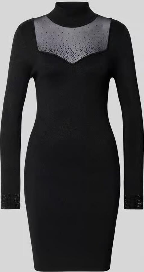 Guess Slim fit jurk van viscosemix met siersteentjes model 'Lucy'