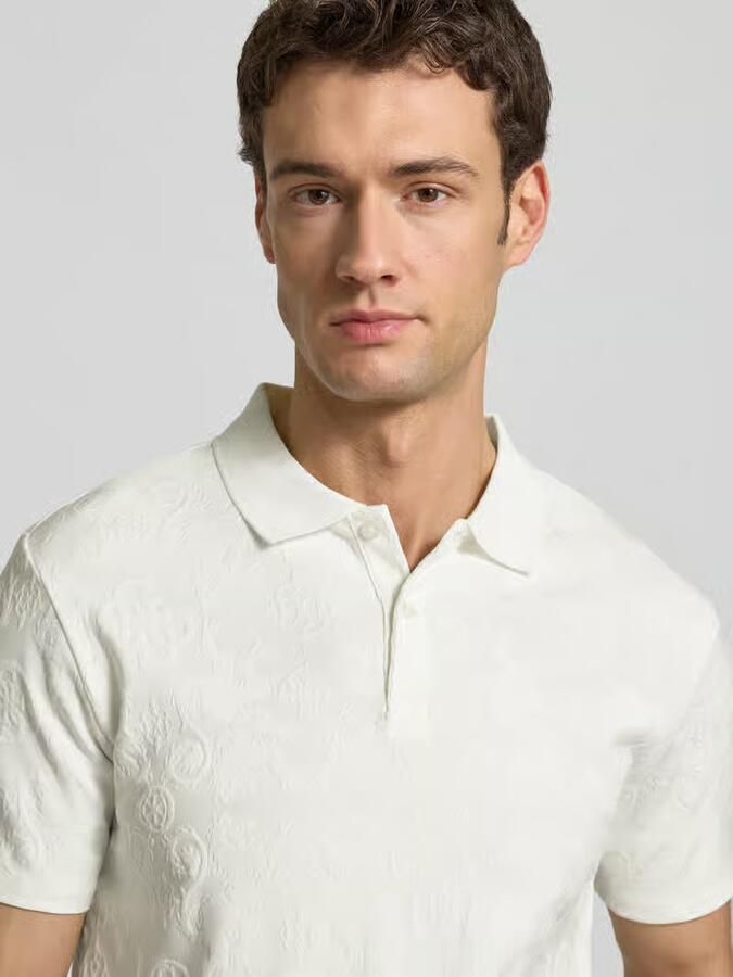 Guess Slim fit poloshirt in ton sur ton all-over look - Foto 2