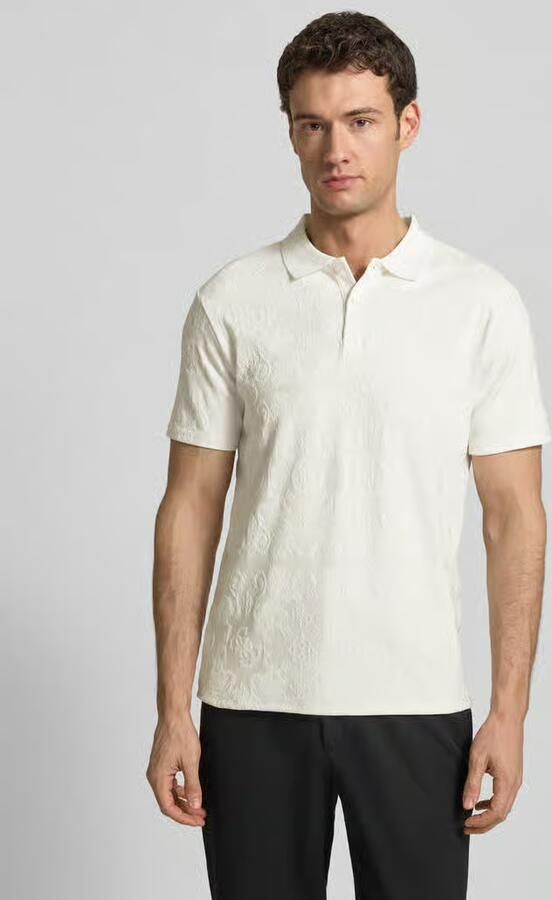 Guess slim fit poloshirt in tonale all-overlook - Foto 3
