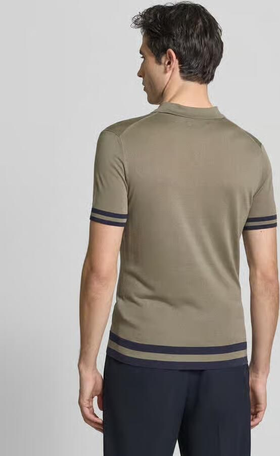 Guess Slim fit Poloshirt van Mix van lyocell en zijde