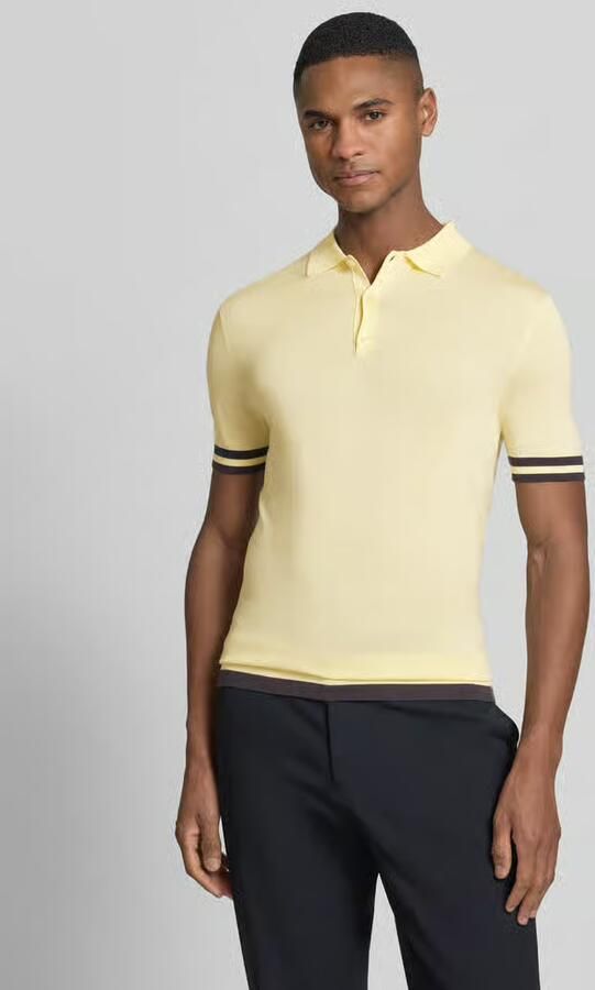 Guess Slim fit Poloshirt van Mix van lyocell en zijde - Foto 4