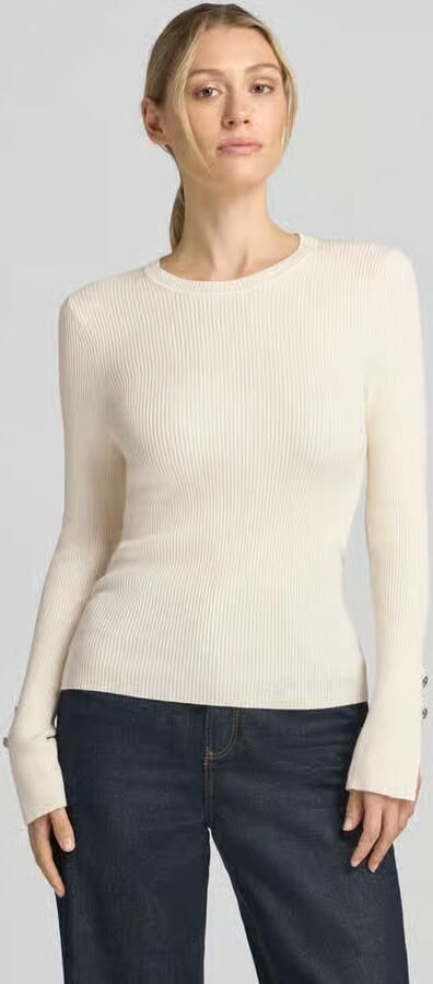 Guess slim fit shirt met lange mouwen van viscosemix model 'Ellie' - Foto 3