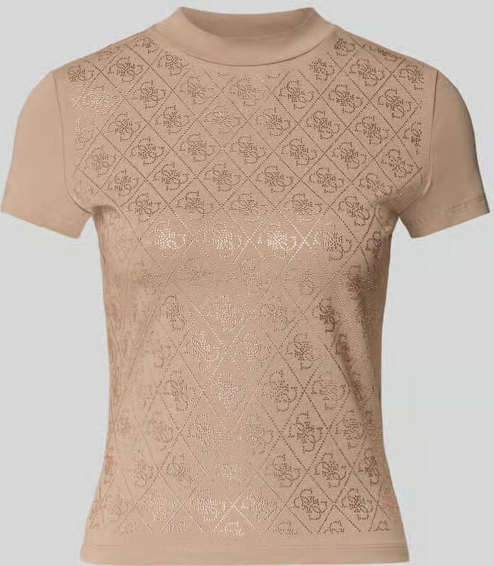 Guess Slim fit T-shirt met all-over strass-steentjes