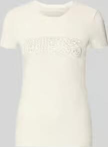 Guess slim fit T-shirt met strass-steentjes