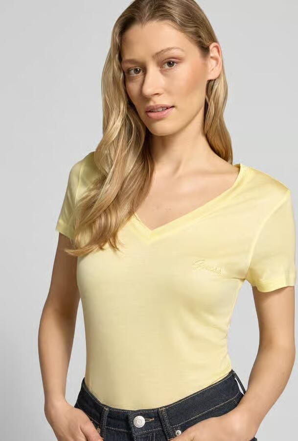 Guess slim fit t-shirt van puur lyocell