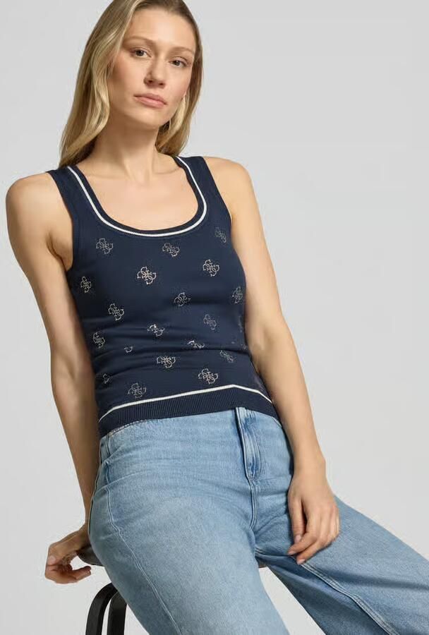 Guess slim fit top van viscosemix