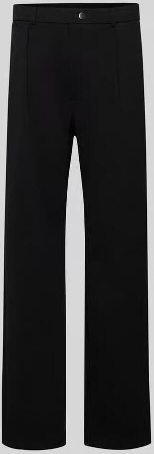 Guess Straight fit stoffen broek met bandplooien