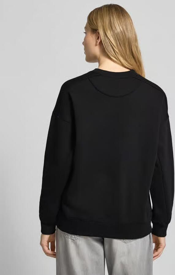 Guess Sweatshirt met ronde hals en labelstitching