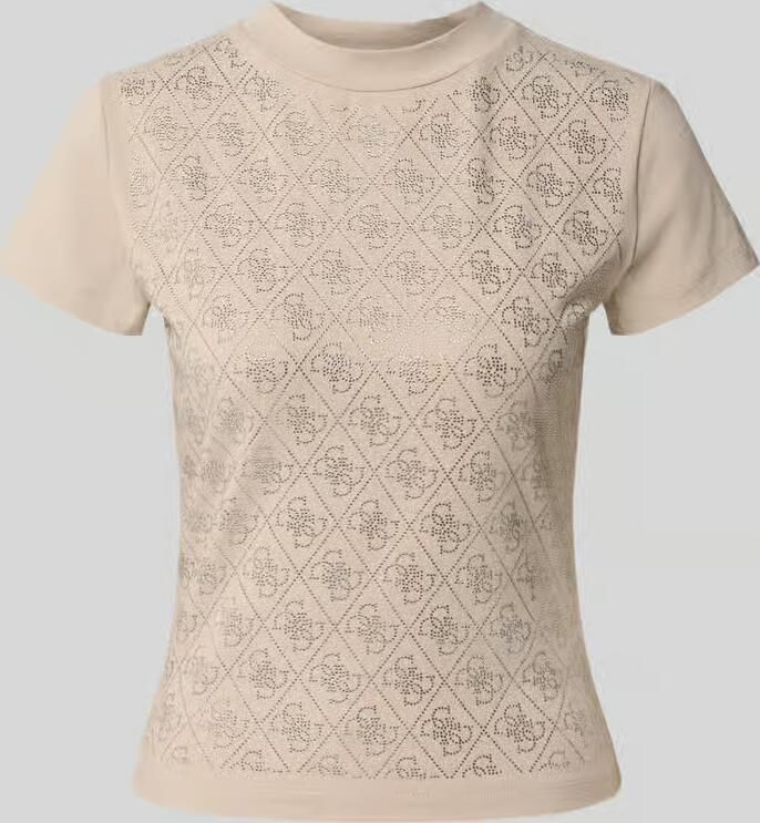 Guess T-shirt in all-over look met siersteentjes - Foto 1