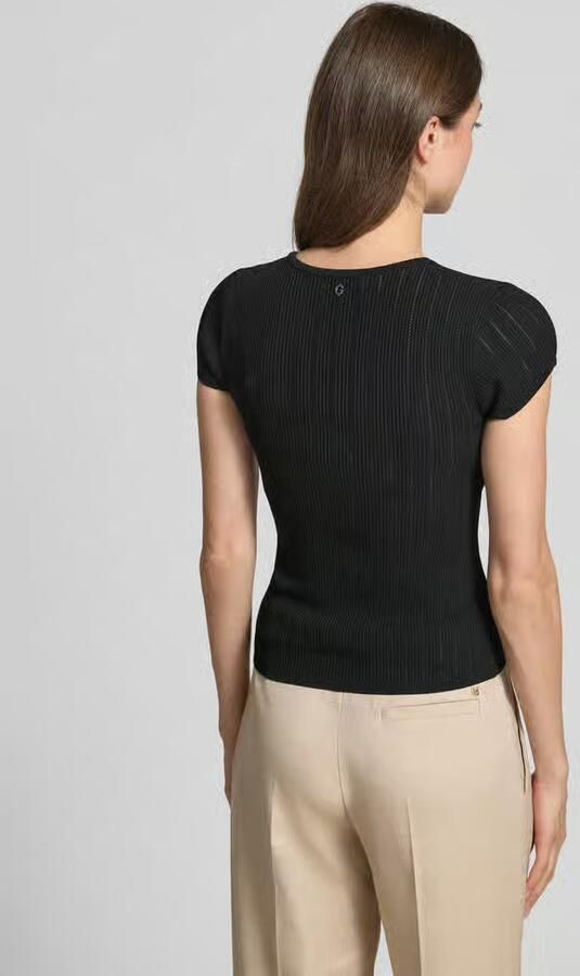 Guess T-shirt in pointellelook met ronde hals