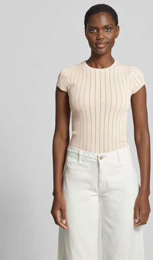 Guess T-shirt in pointellelook met ronde hals - Foto 3
