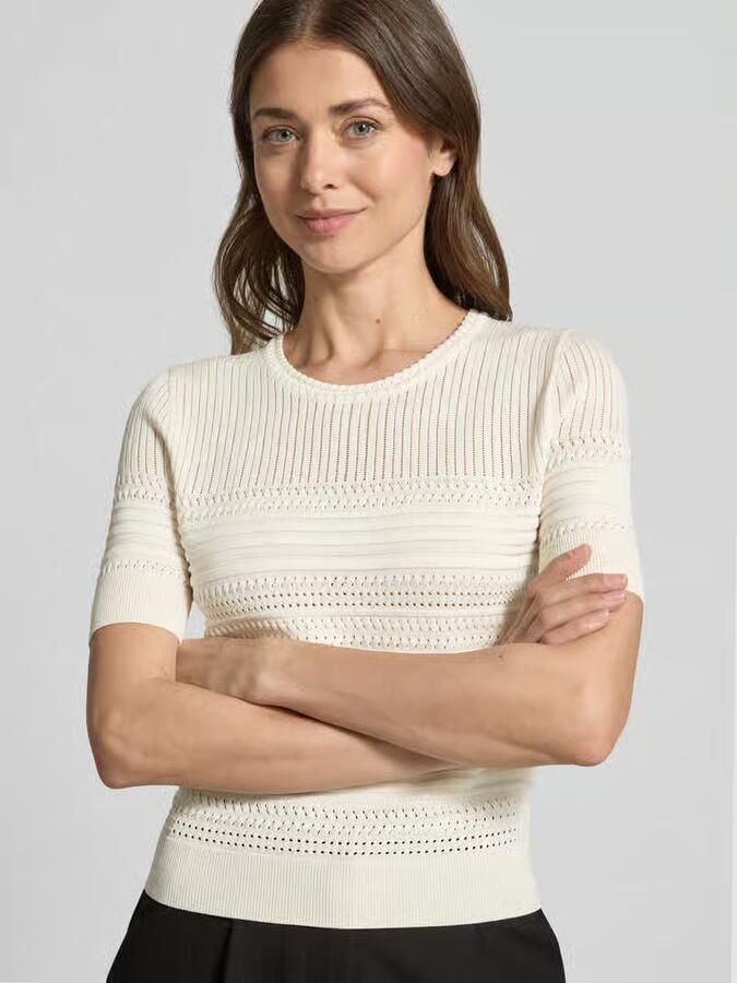 Guess T-shirt in tricotlook met ronde hals