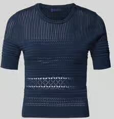 Guess T-shirt in tricotlook met ronde hals
