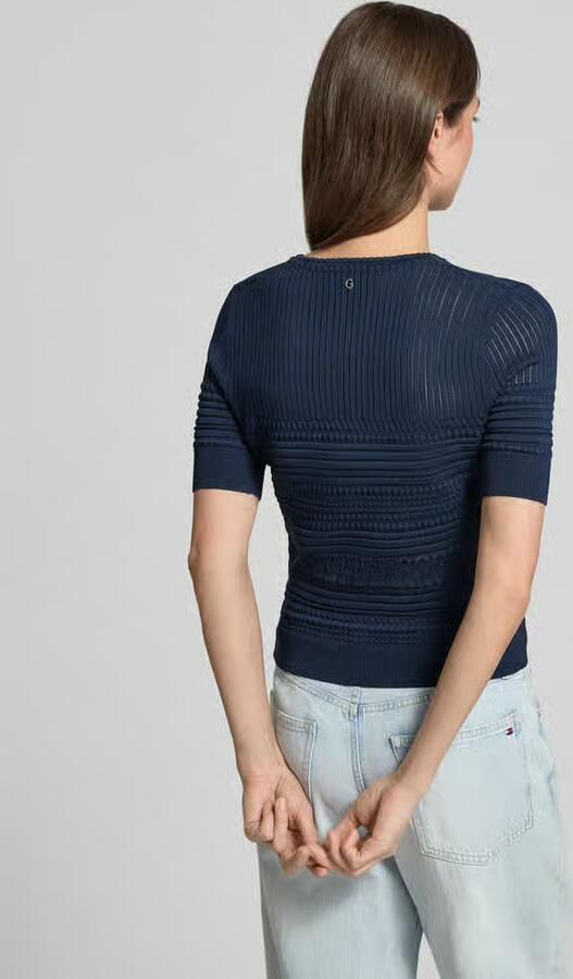 Guess T-shirt in tricotlook met ronde hals - Foto 2