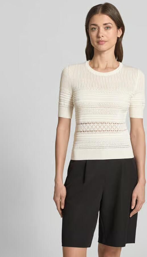 Guess T-shirt in tricotlook met ronde hals - Foto 3