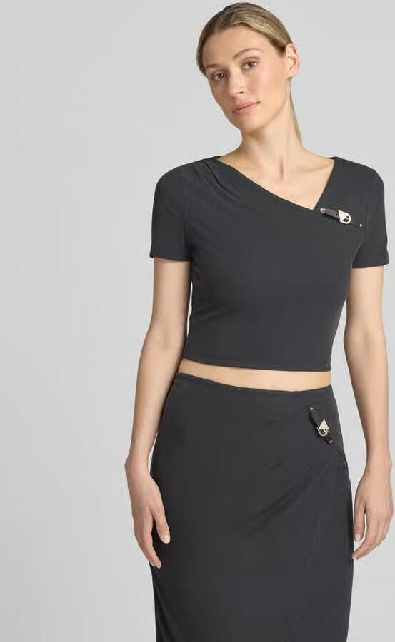Guess T-shirt met asymmetrische hals model 'KAROLE' - Foto 2