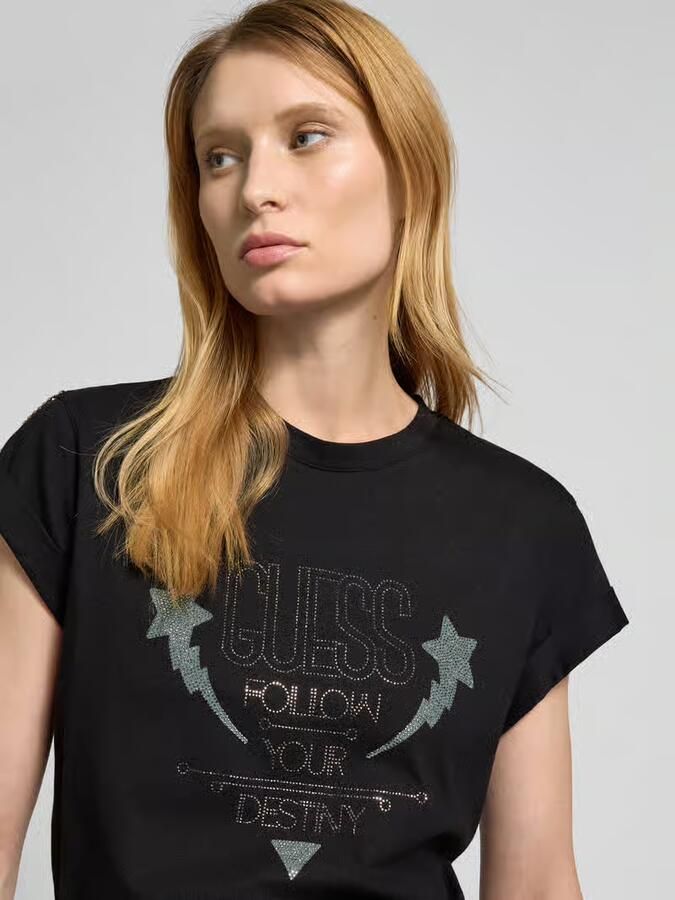 Guess Katoenen T-shirt Black Dames