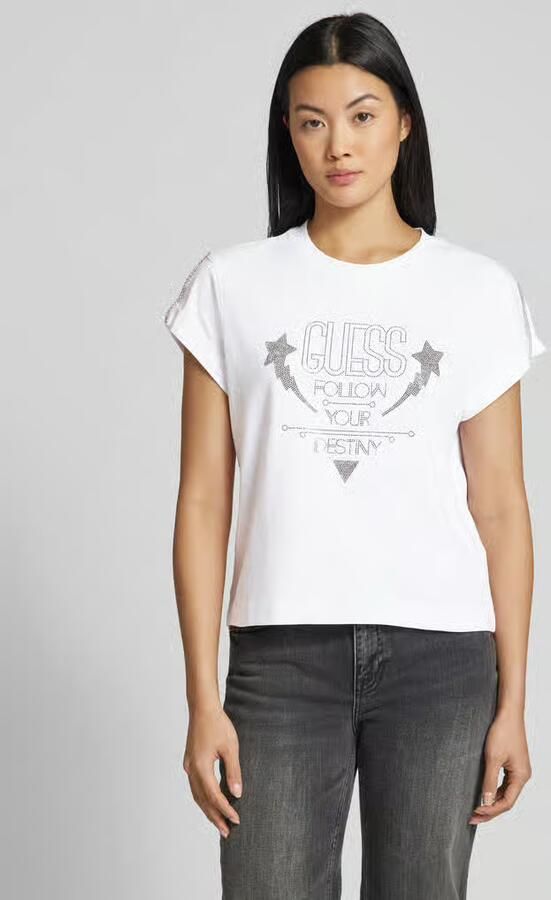 Guess T-shirt Korte Mouw SS CN SLEEVES STRASS W5RI06 I3Z14 - Foto 4
