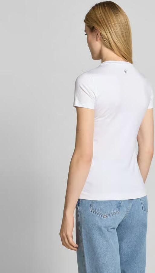 Guess T-shirt Korte Mouw T-shirt triangulaire à feuilles femme - Foto 4