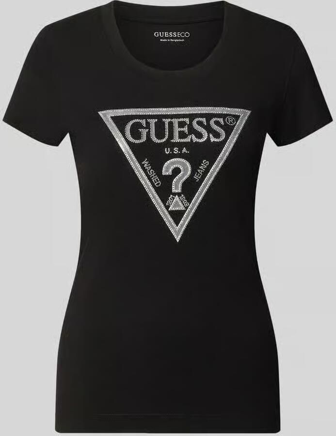 Guess T-shirt Korte Mouw SS CN SHINY TRIANGLE W5RI11 J1314