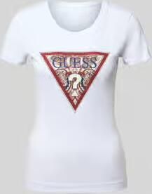 Guess T-shirt met logo en ronde hals