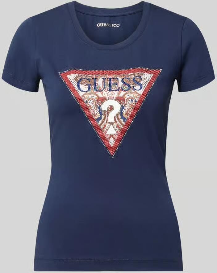 Guess T-shirt met logo en ronde hals