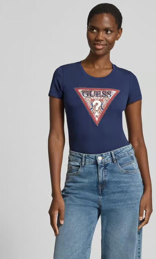 Guess T-shirt met logo en ronde hals - Foto 2