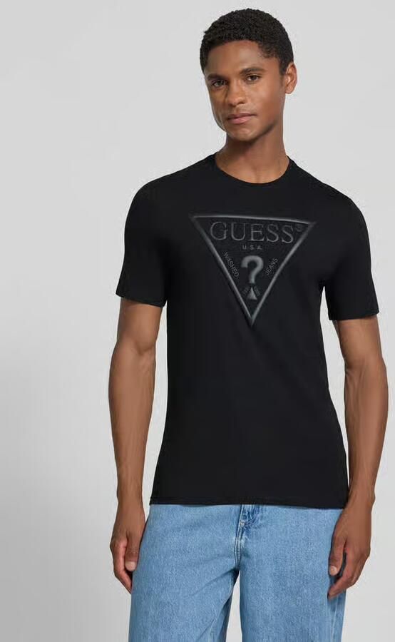 Guess T-shirt met logo en ronde hals - Foto 4