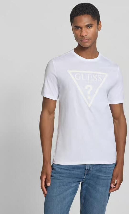 Guess T-shirt met logo en ronde hals - Foto 3