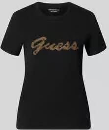 Guess T-shirt met logo van parels