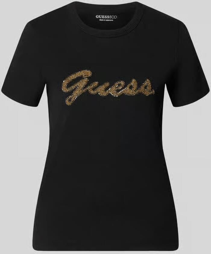 Guess T-shirt met logo van parels
