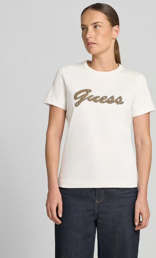 Guess T-shirt met logo van parels - Foto 3