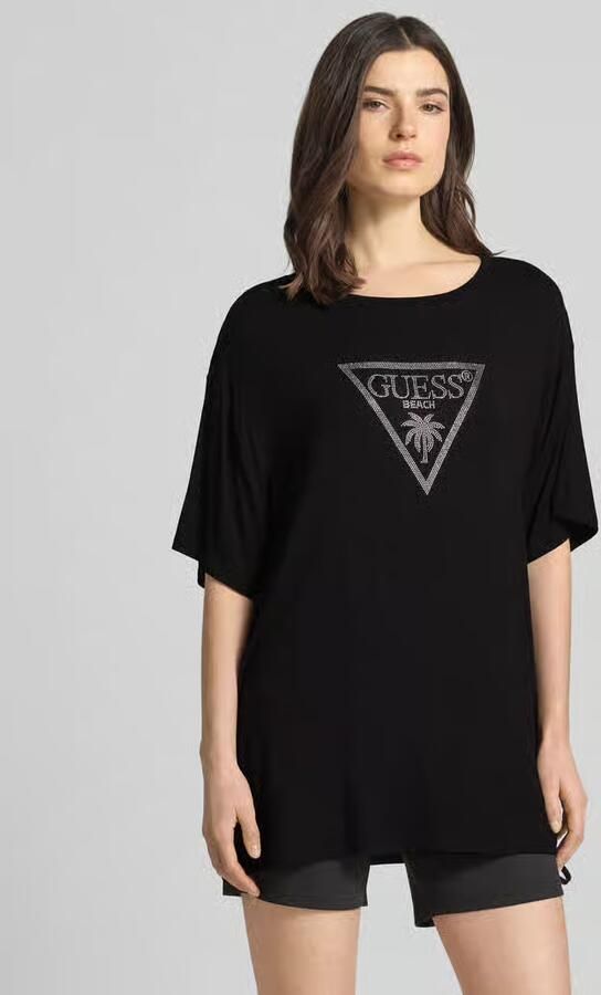 Guess T-shirt met labelprint model 'COULISSE' - Foto 8