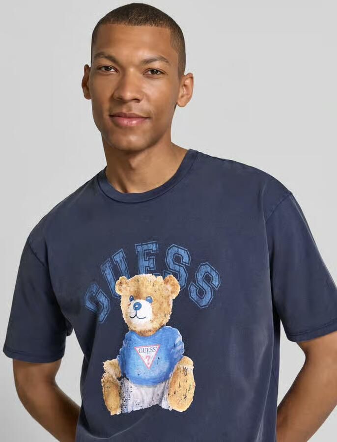 Guess T-shirt met motiefprint en ronde hals