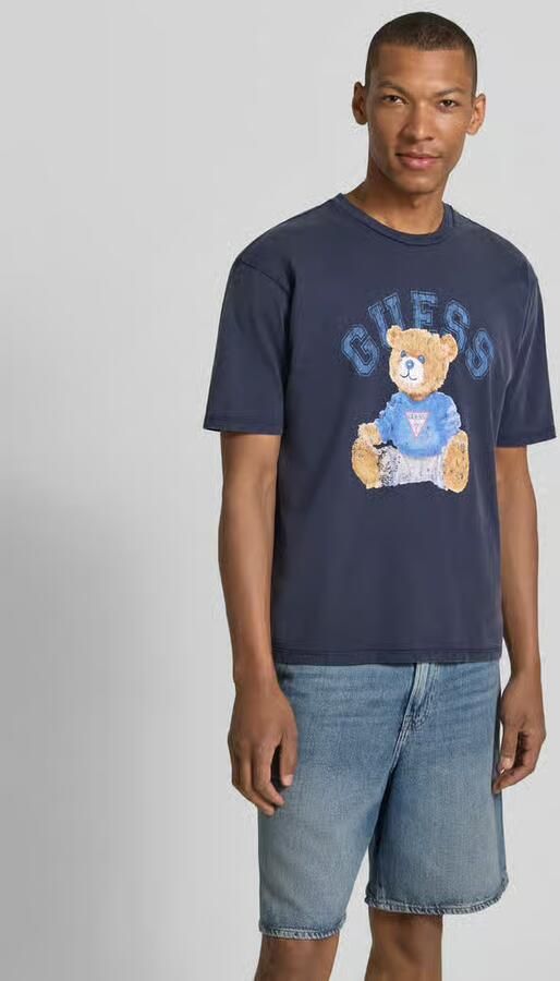 Guess T-shirt met motiefprint en ronde hals - Foto 4