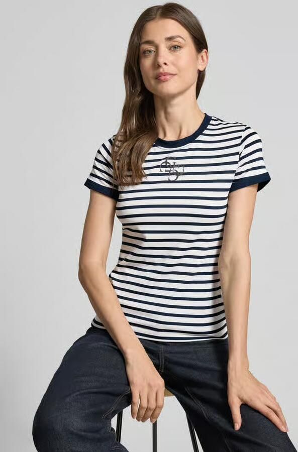 Guess T-shirt met ronde hals en labelprint