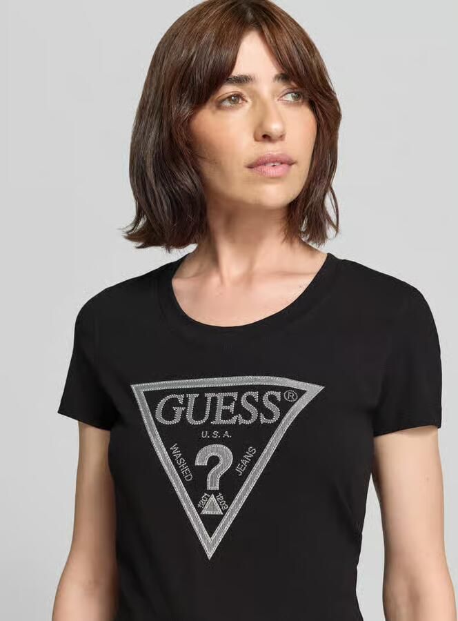 Guess T-shirt Korte Mouw SS CN SHINY TRIANGLE W5RI11 J1314 - Foto 2