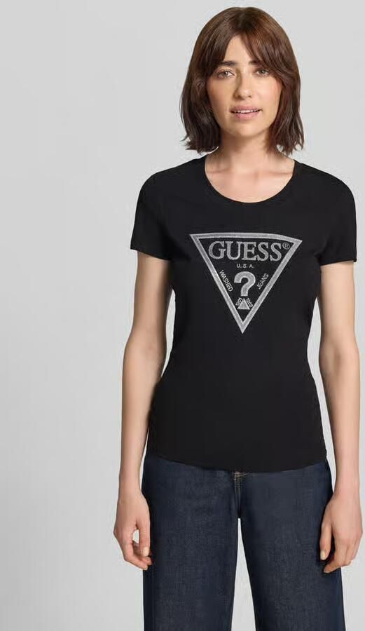 Guess T-shirt Korte Mouw SS CN SHINY TRIANGLE W5RI11 J1314 - Foto 4